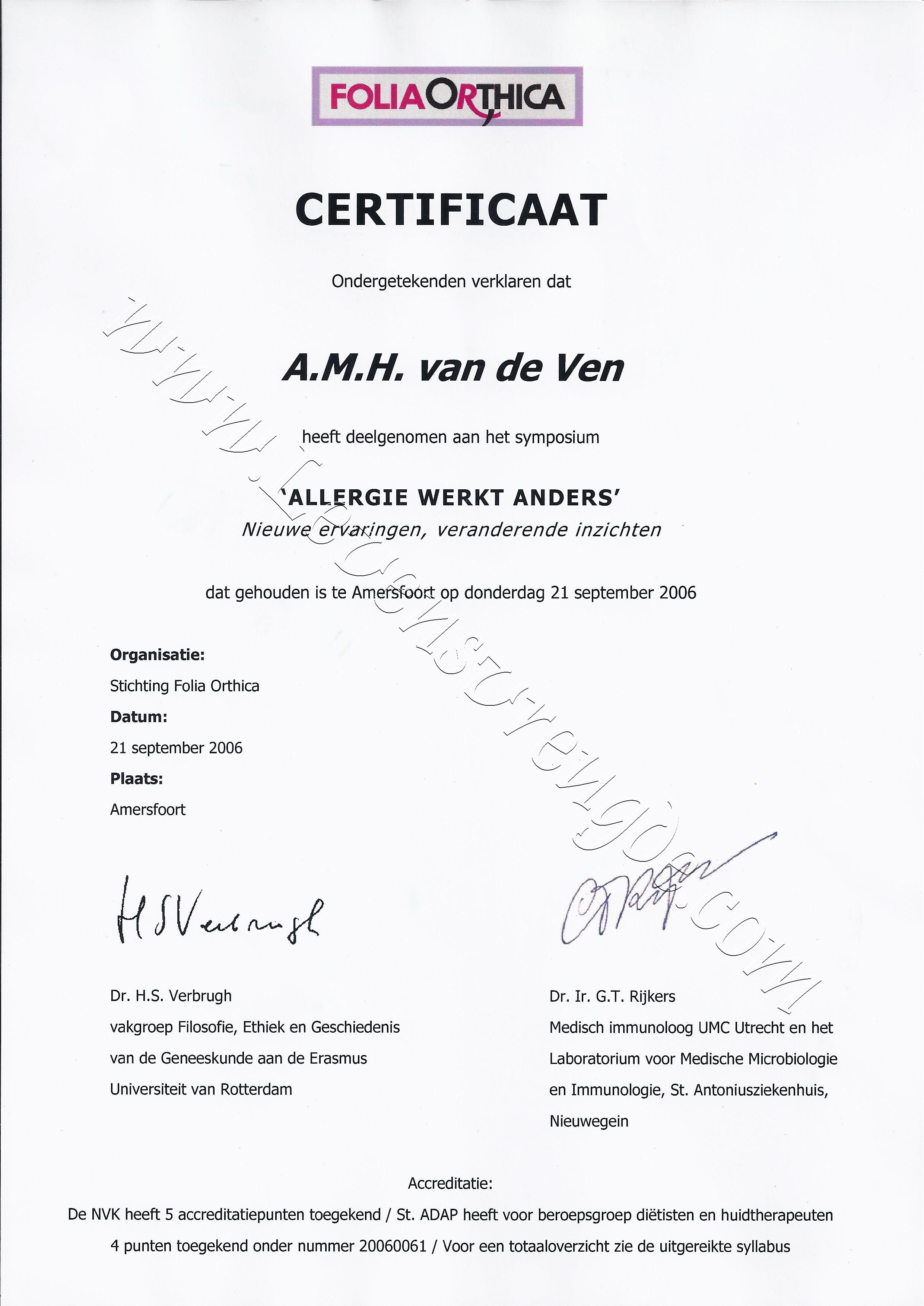 Allergie werkt anders